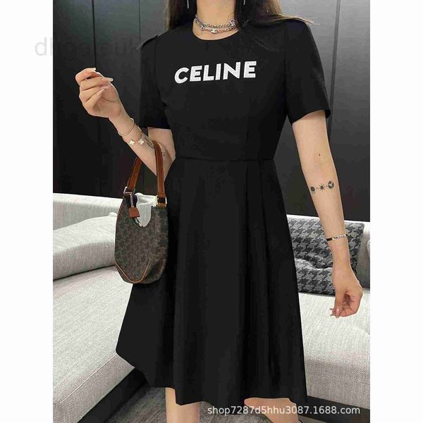 

basic & casual dresses designer 23 spring/summer new waist cut panel design with beautiful curved skirt, slender elegant dress 62v1, Black;gray