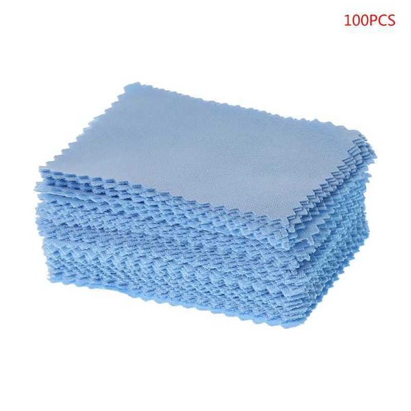 

100 pcs/pack glasses cloth lens cleaner dust remover portable wipes phone computer screen cleaning accessories, Blue