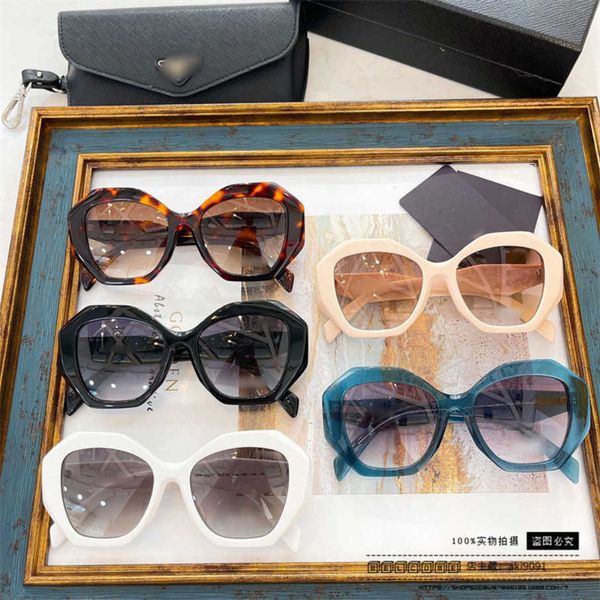 

new luxury designer pjia 2023 new sunglasses women's online red same style personality round frame face small sunglasses spr16w, White;black