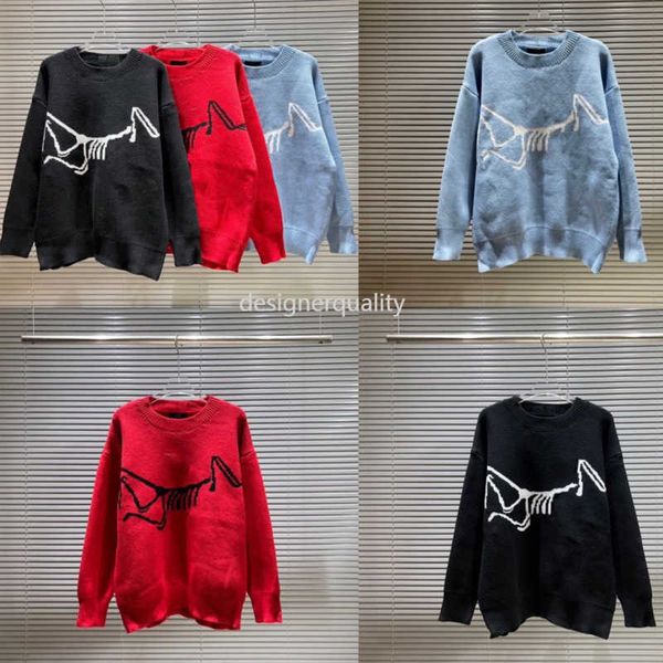 

high version wool sweater mens pullover coat letter jacquard knit sweaters designer round neck hoodie men women warm sweatshirt embroidery t, White;black