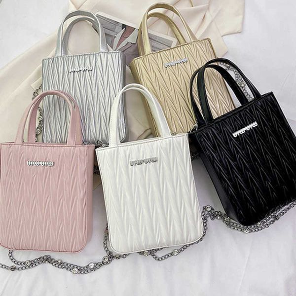 

designer bags beauty small bag women chain crossbody bag pleated casual small square bag miu tote bag in30
