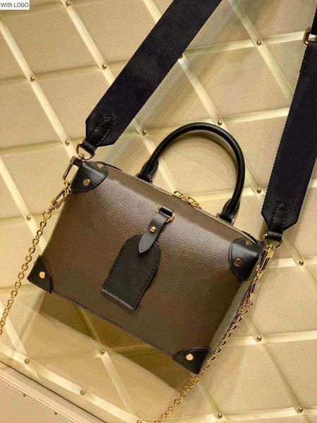 

2023 new 9a bag 100% real leather latest color lady's petite malle souple bags handbag popular womens handbag fashion shoulder bag mess, Black