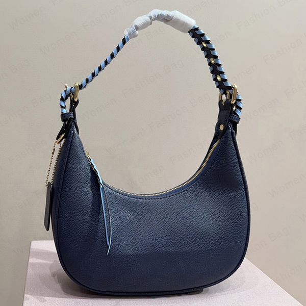 

woven tote portable half moon bag stylish underarm handbag designers purse fashion designer shoulder bag for women