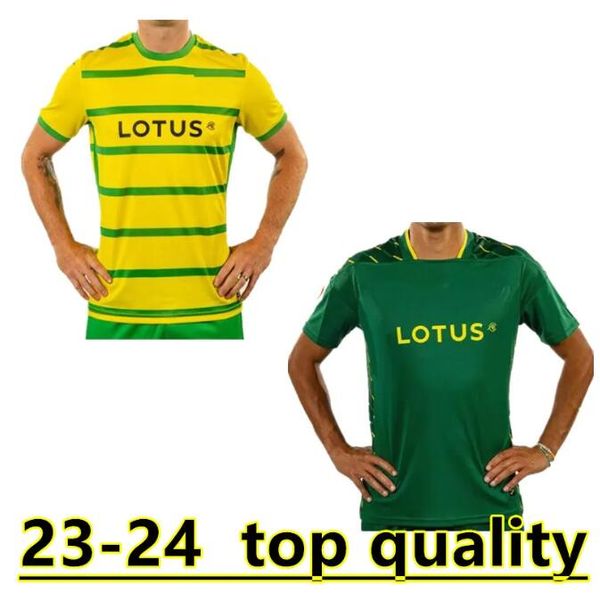 

23/24 norwich pukki soccer jerseys city hugill rashica mclean dowell buendia tzolis sargent home yellow away green kit football shirt 66, Black;yellow
