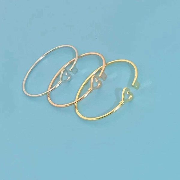 

designer tiffay s925 sterling silver love key open bracelet fashion classic versatile light luxury simple, Black