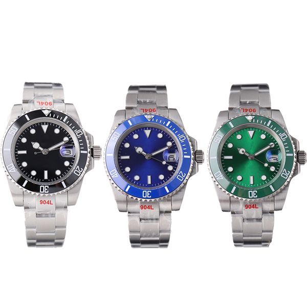 

luxury classic watch for men designer mens watches mechanical automatic submariners hulks green dial fashion 904l stainless steel montre de, Slivery;brown