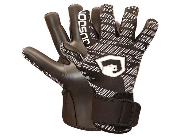 

2022 jusdon brand football soccer goalkeeper gloves 35mm thick latex without fingersave nonslip and wearresistant28373634463, Black