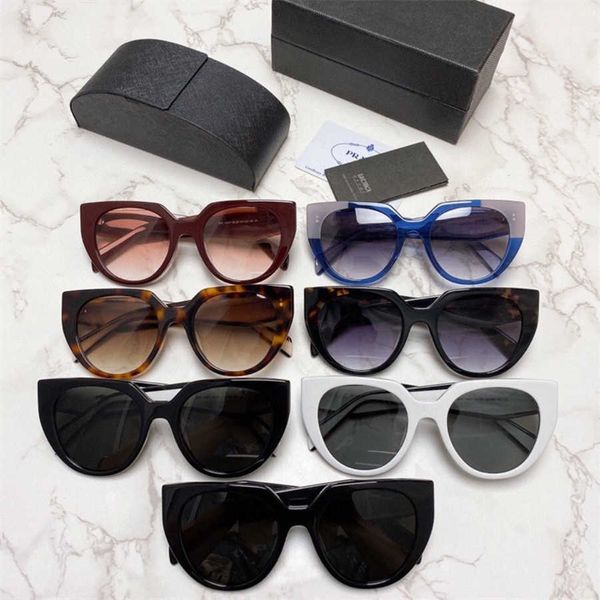 

new luxury designer pjia 2023 new sunglasses women's online red same style personality round frame face small sunglasses spr14w, White;black