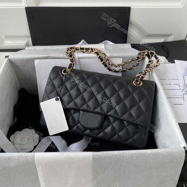

designer women classic chain flap shoulder crossbody bag luxury sheepskin caviar leather canvas fashion handbag bags