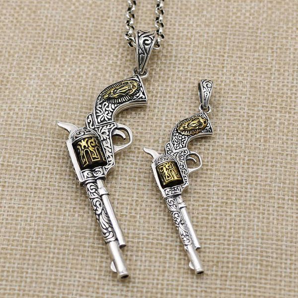 

chrome heart sterling silver 925 totem carved necklace pendant personalized revolver necklace pendant sweater chain pendant