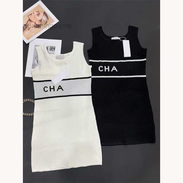 

classic knit dress fashion letter pattern summer sleeve clothing 5t15, White;black