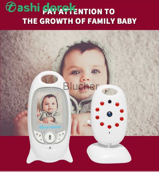

other wireless baby monitor lcd infrared night vision 2way call 8 lullaby temperature monitor video nanny radio baby camera babe x0731, Silver