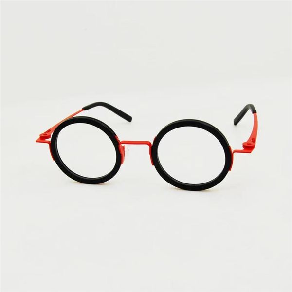 

optical eyeglasses for retro stoemp style anti-blue light lens plate round frame glasses with box, White;black