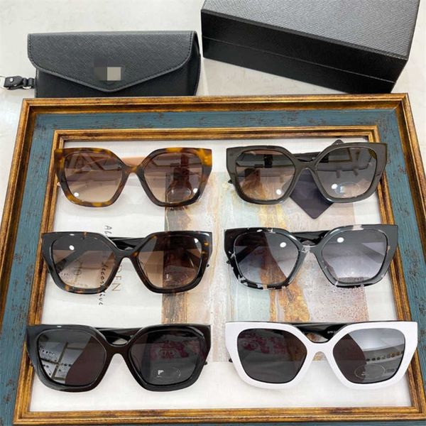 

new luxury designer pjia 2023 new sunglasses women's net red same style personality square plate sunglasses spr24xf, White;black