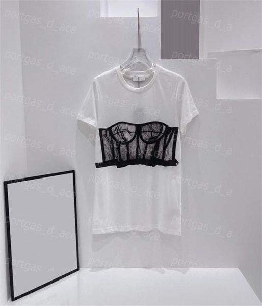 

lace corset design t shirt womens summer tshirts cool short sleeve for women85696798326817, White