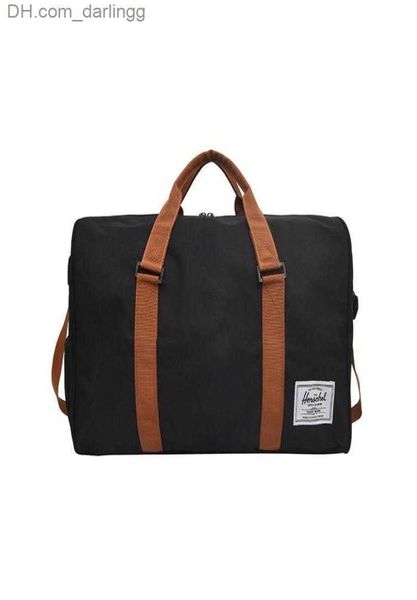 

outdoor bags men women black travel bag canvas shoulder bags women handbag ladies weekend portable duffel waterproof wash3253009 z230801