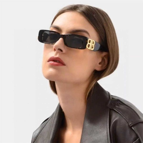 

2023 new luxury designer b family small square fashionable sunglasses ins net red same sunglasses face show trendy bb0096, White;black