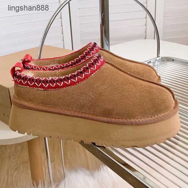

boots new australia womens snow boot tazz slipper tasman designer fur slides classic ultra mini platform booties suede wool winter warm sand, Black