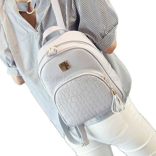 

style fashionable pu leather school bag suitable for young girls preppie style solid small field trip bagstylishdesign