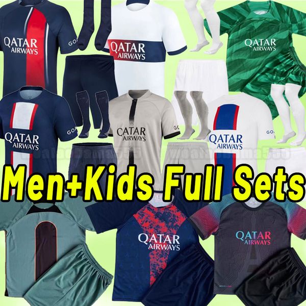 

mbappe hakimi soccer jerseys messis 23 24 maillots de football 2023 2024 marquinhos verratti psgs men kids kit shirt uniform fabian sanches, Black;yellow