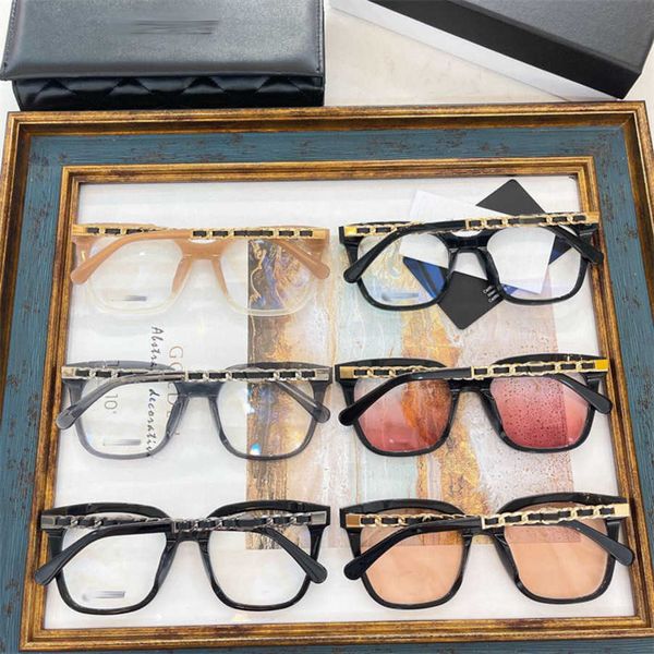 

2023 new luxury designer new fashion sheepskin woven leg plate sunglasses net red the same model ch0768 can matched with myopia, White;black