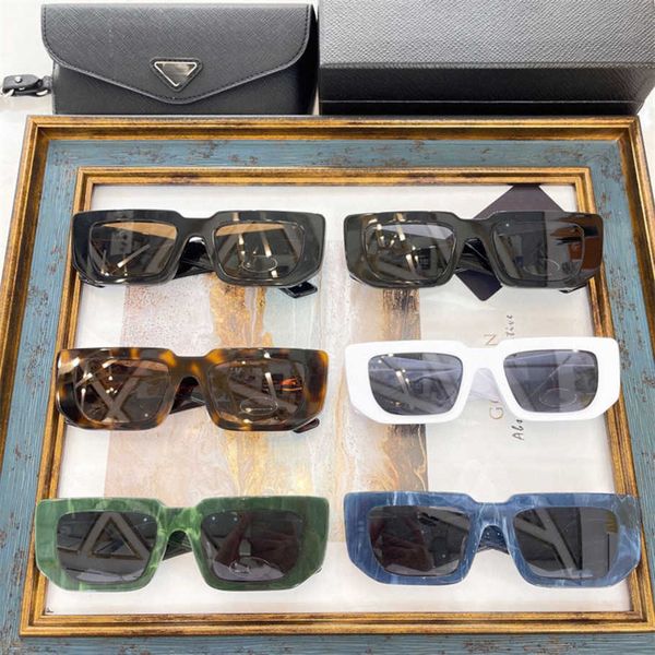 

2023 luxury designer new p family plate fashionable sunglasses women's net red ins same style personality small frame sunglasses spr11z, White;black
