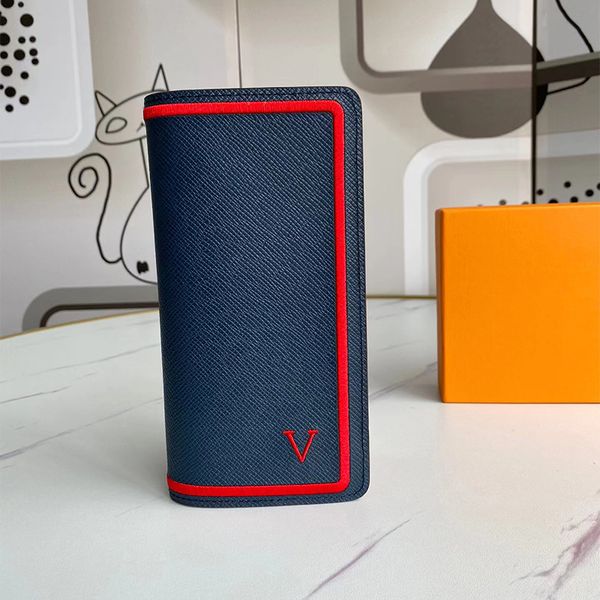

long fold wallet panelled leather zipper poucht bag women wallets fashion classic coin purse cardholder lady designer wallet, Red;black