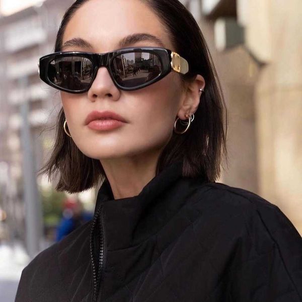 

2023 new luxury designer 23 double b family letter sunglasses women fashionable plate advanced sunglasses for men bb0095, White;black