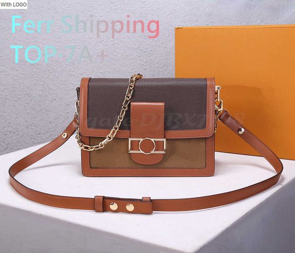 

2023 new 9a bag designer luxury womens bag ladys chain bag stylish casual shoulder bag mini dauphine leather bag messenger bag wallet handba, Black