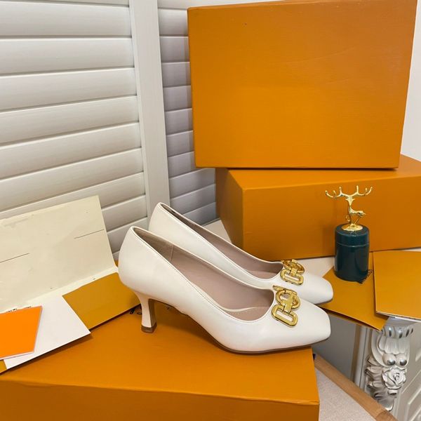 

rotary high heels sandals lacquered cow leather dress shoes heavy metal chain square head quality and comfort women slipper 02, Black