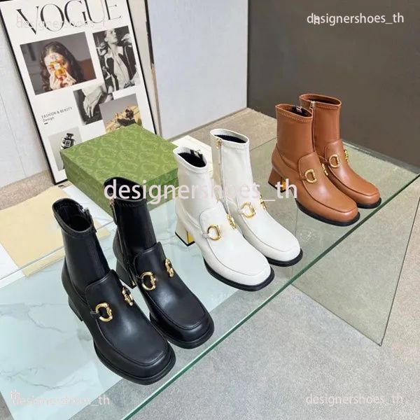 

designer boots women mid heel boot woman jersey genuine leather ankle boot winter knee boots platform motorcycle booties, Black