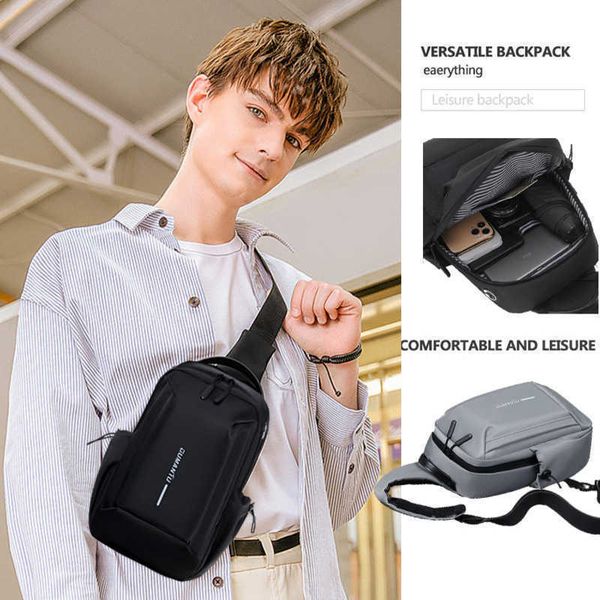 

men's bag fashion travel outing daily commuting large capacity chest bag 0817