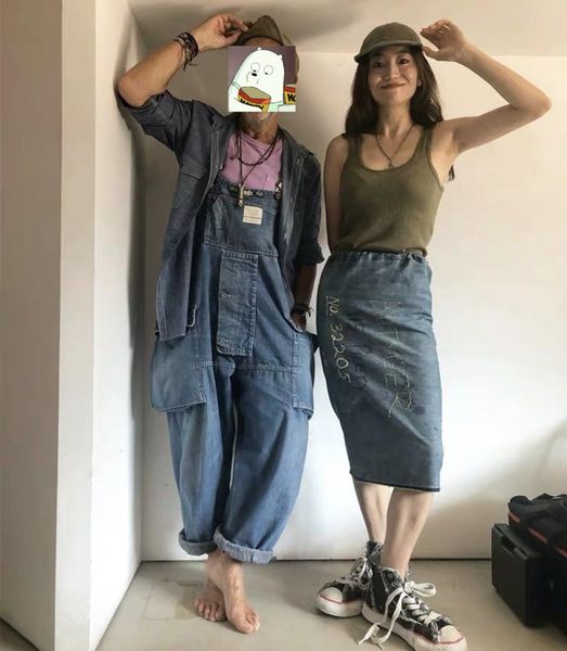 

washed and worn blue denim suspender pants mens fashion brand cargo multipocket suspenders worker jumpsuit trousers6902503