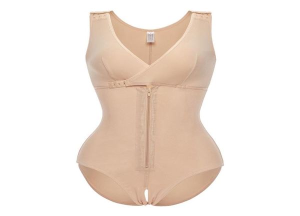 

women039s shapers full body shaper fajas colombianas seamless waist slimmer clip zip shapewear firm tummy control bodysuit pl9700895, Black;white