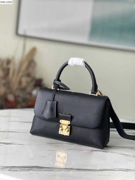 

2023 new 9a l bag bags m45978 24cm madeleine bb black bicolor momogran empreinte leather shoulder handbags purses for women dust bag