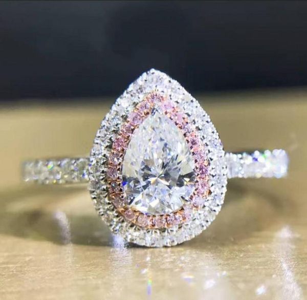 

victoria wieck luxury jewelry pure 100 925 sterlling silver drop water white z cz diamond gemstones women wedding band ring f4349662, Slivery;golden