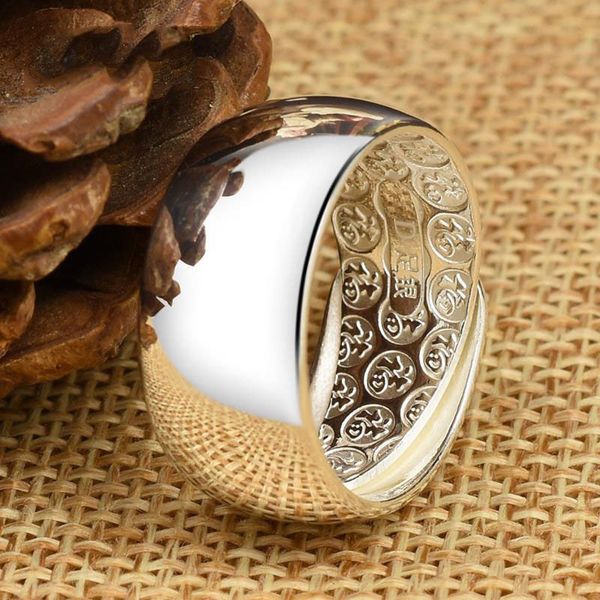 

wedding rings 925 silver glossy big domineering exaggerated light luxury without mosaic opening adjustable ring 230801, Slivery;golden