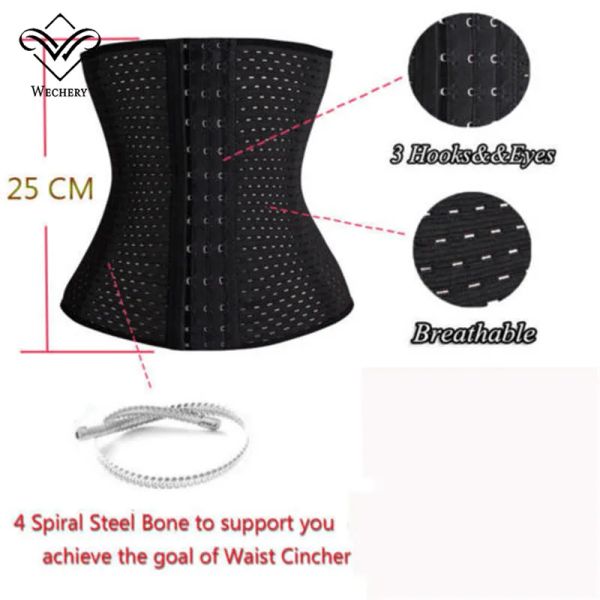 

waist trainer steel boned waist training cincher body thin shapers corset girdle training tight lacing cincher, Black;white