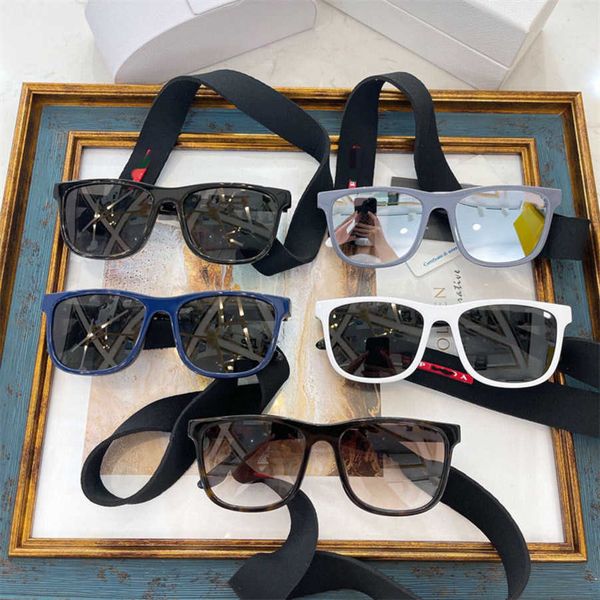 

2023 new luxury designer p's board square style ins trendy men's female star net red sunglasses spr04x, White;black