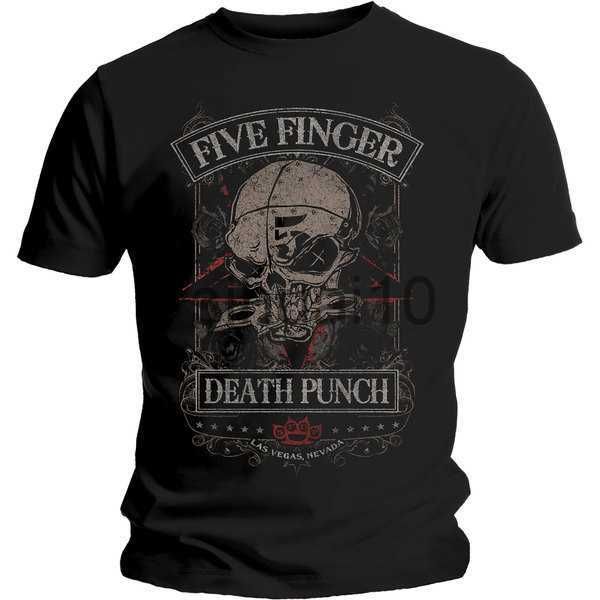 

men's t-shirts five finger death punch wicked mens black t shirt (medium) j230731, White;black