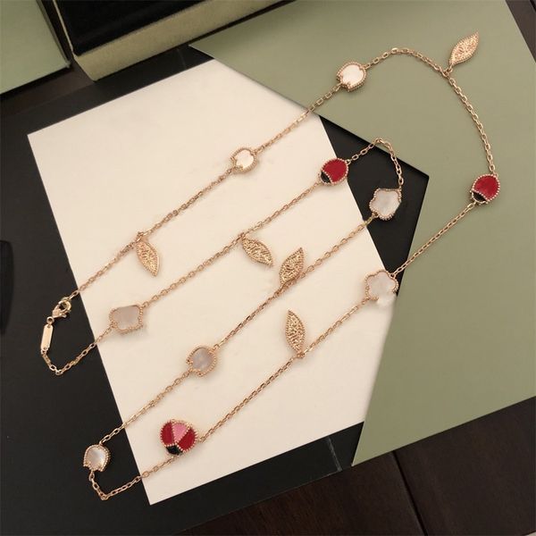 

luxury fashion geometric circular van necklace cleef designer elegant women's necklace hanging chain leisure retro colorful duthua agcu, Silver