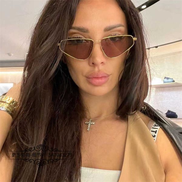 

2023 new luxury designer family f's half frame sunglasses women's ins net red with cat's eyes personality sunglasses male fas, White;black