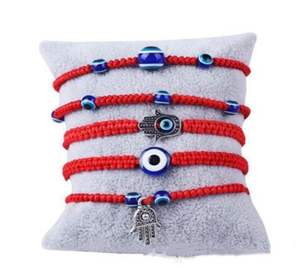 

handwoven bracelet lucky bracelet kabbalah red string thread hamsa bracelets blue turkish evil eye charm je6573643, Golden;silver