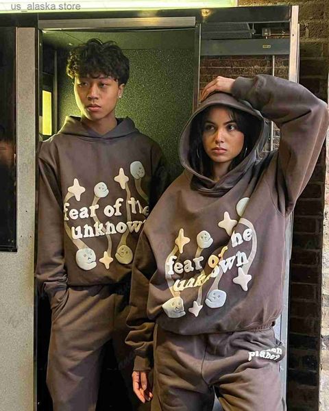 

men's hoodies sweatshirts cotton liner sweatshirt harajuku 3d skull puff print hoodies women oversized streetwear women couples y2k clo, Black