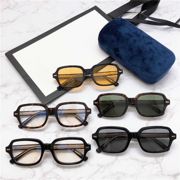 

new luxury designer in 2023 family g's panel square sunglasses women's ins net red same model gg0072 sunglasses face small, White;black