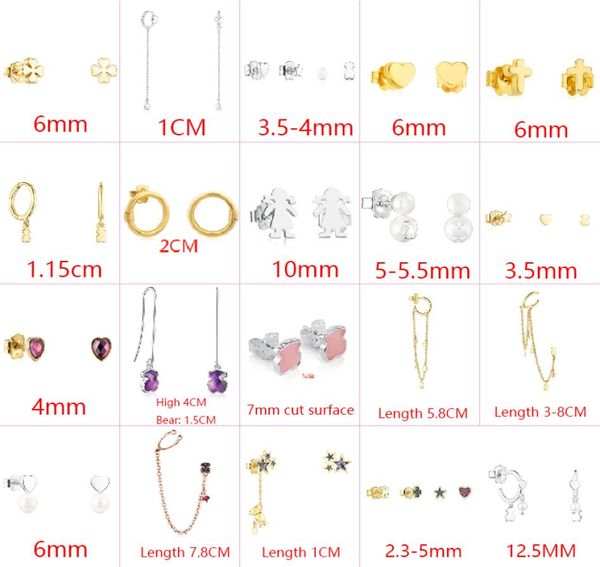 

fahmi 2022 new style 100 925 sterling silver bear trend fashion ladies beautiful classic earrings jewelry factory direct wholesal5355983, Golden;silver