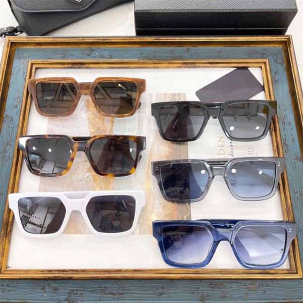 

2023 luxury designer new p family women's net red ins same style personality big box sunglasses male spr03zs, White;black