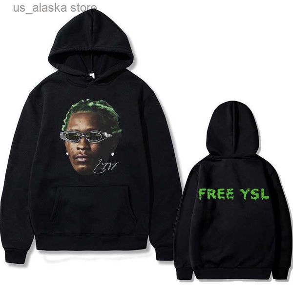 

men's hoodies sweatshirts rapper concert young thug thugger slime season hoodie green rare hip hop print hoodies mens rap clothes men o, Black