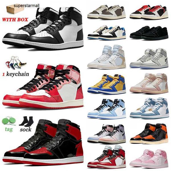 

new 1s spider-verse basketball shoes size 13 sneakers panda next chapter bred patent reverse mocha olive washed pink digital pink chicago ju, Black