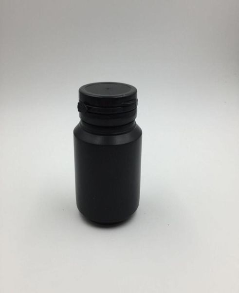 

30 sets 100ml black hdpe capsules bottles capsules container with pullring caps9435968
